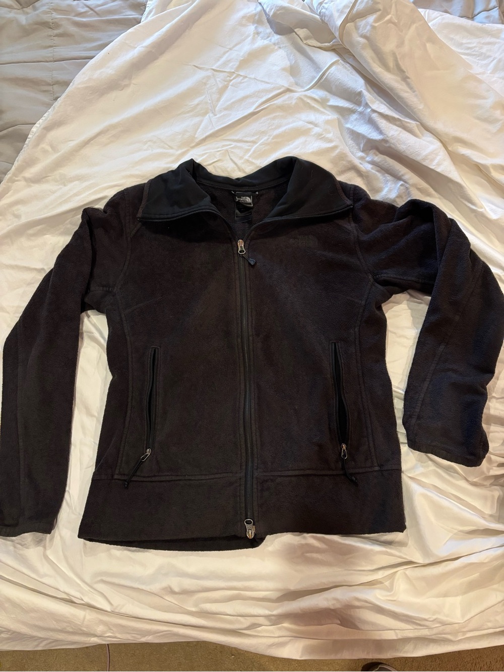 The North Face Black Two-way Zip Women's Fleece Utility Jacket